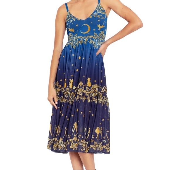 BlackMilk Sailor Moon Guardians Stars Sheer Midaxi Dress - Picture 3 of 7